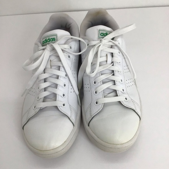 Adidas Men’s Advantage Sneakers Cloud White/Green Casual Career Size 8 main image 4